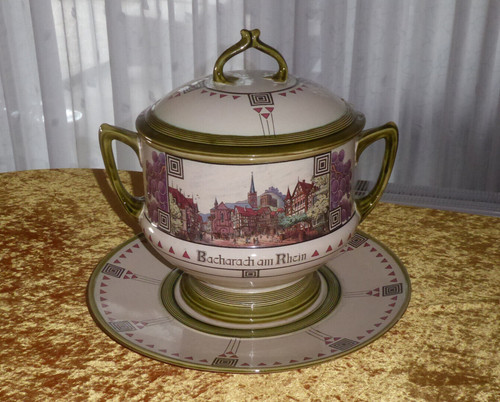 Mettlach keramik bowle - v&b,
