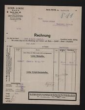 BERLIN, Rechnung 1913, Gebrüder Linde GmbH Malzkaffee Kristall-Gerstenkaffee