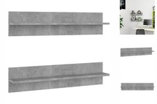 Wandregale 2 Stk. Betongrau 80x11,5x18 Cm Holzwerkstoff B-Ware