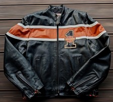 Vintage Harley Davidson Herren Lederjacke USA 2XL W66cm UVP 750€