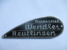 Typenschild Wendler Karosserie