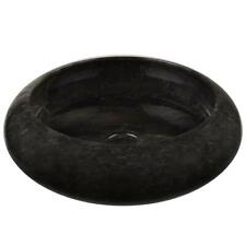 DIVERO Aufsatzwaschbecken Handwaschbecken "Scafati" Marmor Naturstein schwarz