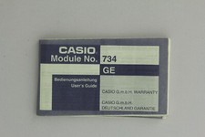 Bedienungsanleitung Manual Casio Module No. 734 (12120501)