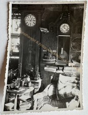 orig. Foto Uhren Standuhr Wecker um 1920 Wohnung Interieur 