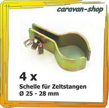 4 x Rohrschelle 25 - 28 mm