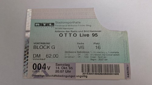 Otto ticket konzertkarte - otto,,