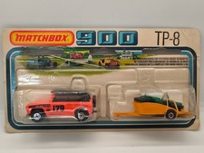 TWO PACK FIELD CAR+HONDA TRAILER ORANGE MATCHBOX SUPERFAST TP-8 ENGLAND 1978 OVP