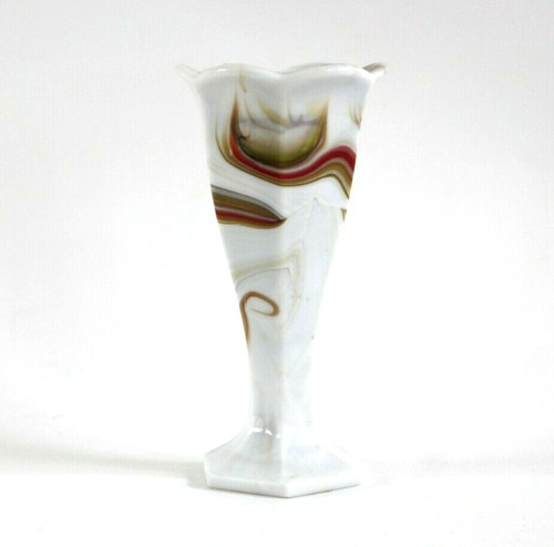 Alte pressglas vase marmoriert - vase,