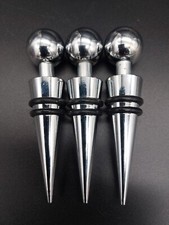 3x Edelstahl Weinverschluss  Weinflaschen Stopp Ersatzkorken Stopfen Sekt Neu 1b
