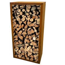 YERD Holz Box Regal stabiles Corten Stahl Kamin Brennholz 120x60x35cm Edelrost