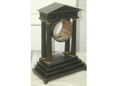 94Sc)  Biedermeier Holz Uhrengehäuse Wieneruhr Hausuhr Tischuhr um 1830