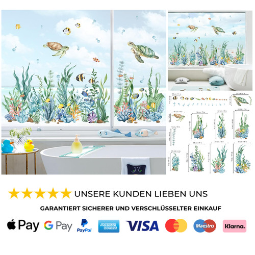 Fensterdeko unterwasserwelt - fensterdeko,