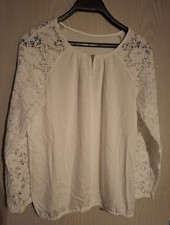 weißes Spitzenoberteil von