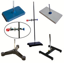 Laborstativ SET für Chemielabor- Stativplatte mit Stab und Klemme mit Muffe