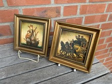 D.R.G.M antike bemalte Fliese