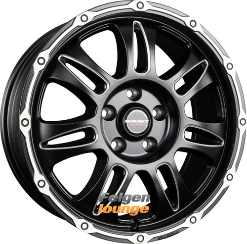 Borbet cw8 black rim window - black,