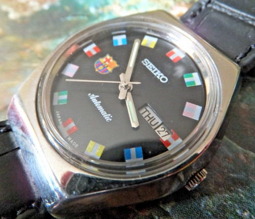 Seiko schwarzes barcelona - schwarzes, "fc