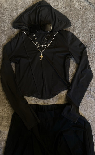 Damen crop top - top, schwarz