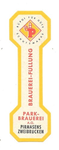 Bieretikett parkbrauerei - bieretikett, ag