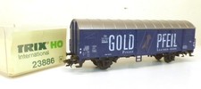 Trix H0 23886 ged. Güterwagen "GOLD PFEIL" DB, blau, KK   W11