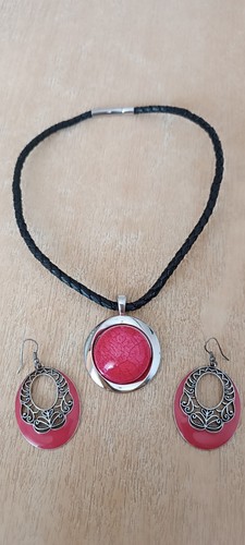 Modeschmuck set rot - rot, –