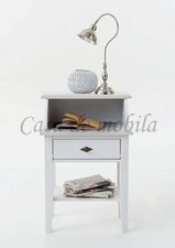 Massivholz Telefontisch weiß