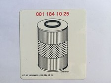 Aufkleber Ölfilter Mercedes