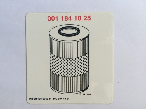 Aufkleber ölfilter mercedes - Ölfilter,