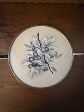 antike Kuchenplatte Tortenplatte Keramik Steingutfabrik Paetsch Spritzdekor