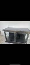 Arthur Spinder Vitrine aus Glas und Metall mit Rosengriff