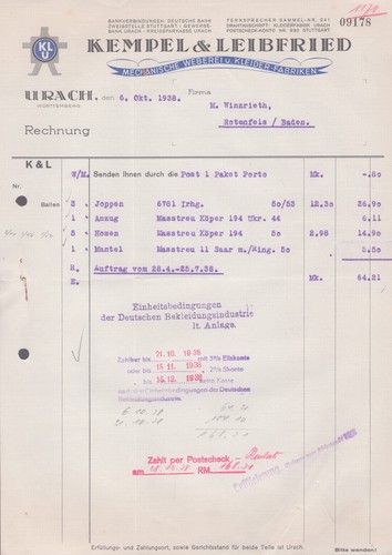 Rechnung kempel leibfried - rechnung,