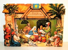3D FALTKRIPPE Gloria in excelsis Deo PAPIERKRIPPE Pappkrippe Weihnachtskrippe