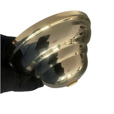 Alter Lampen-Baldachin 112x77mm Messing roh mit Stellring für 10er Pendelrohr