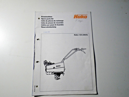Ersatzteilliste hako 125 - hako,