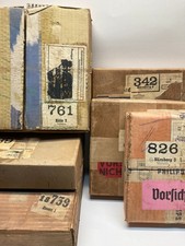 Schellackplatten Versandkartons, 6 Stück, Siemens, Philips,  Telefunken