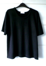 VITTORIA  VERANI  Kurzarm  strick Pullover   Shirt  Gr.   XL  42 44 - schwarz