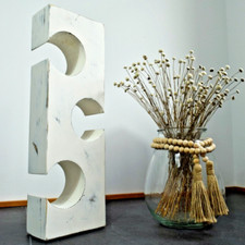 Toilettenpapierhalter aus Holz Shabby Weiß WC Rollenhalter Klorollenhalter Bad