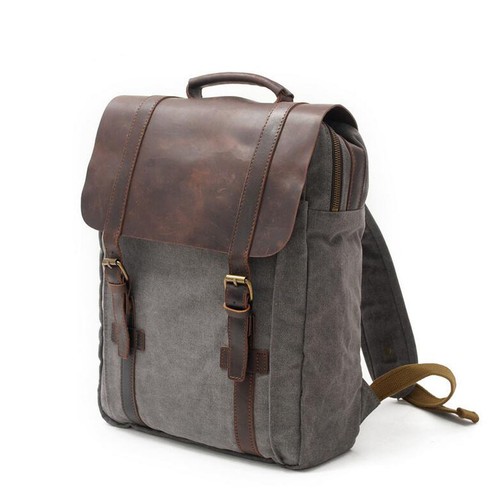 Laptop echt leder canvas - laptop,