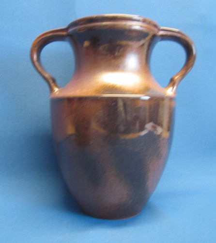 Keramikvase amphore brauntöne - keramikvase,