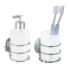 WENKO Seifen Spender Dosierer ohne bohren Zahn Putz Becher Bürsten Halter Bad WC