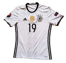 Adidas Mario Götze DFB Deutschland 2016 Heim Trikot weiß UEFA Badges Patches S