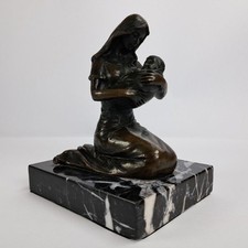 Bronze Skulptur Frau mit Baby