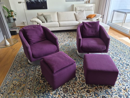 Drehsessel natuzzi lila - 2,