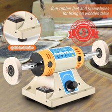 220v Doppelkopf Polierbock Poliermaschine Schleifmaschine Schleifbock Polierset