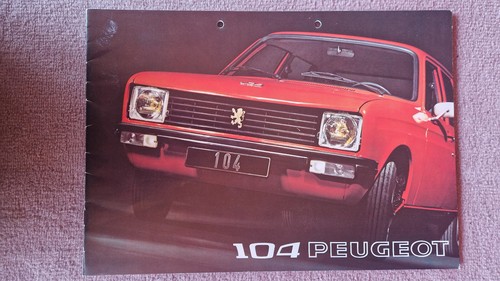 Peugeot 104 verkaufsprospekt - peugeot,