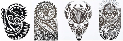 Blätter temporary tribal - 4,