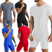 DE Herren Unitard Athletisch Boxer Training Overall Sport Shapewear Aktiv Slips