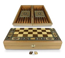 Holz Backgammon Schach Brett