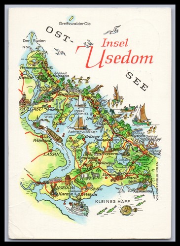 Ansichtskarte insel usedom - ansichtskarte, /