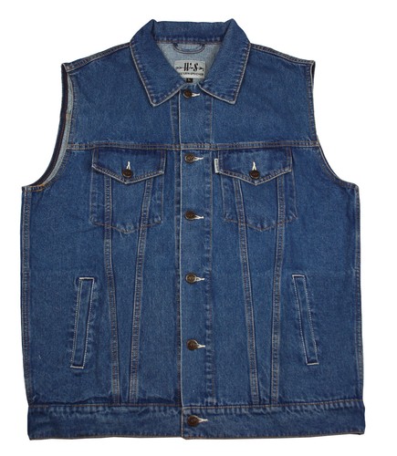 Jeansweste herren denim biker - herren,
